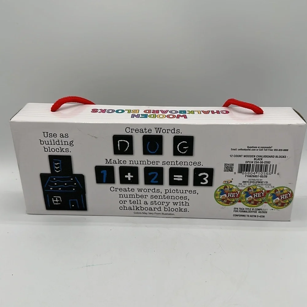 Wooden chalkboard blocks